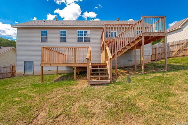 2002 Reagan Cv, Alexander, AR 72002 - back of house featuring stairway, a deck, and crawl space