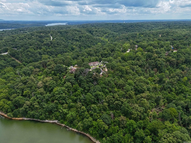 13518 Pikes Peak Pl, Rogers, AR 72756 - drone / aerial view of a forest and a large body of water