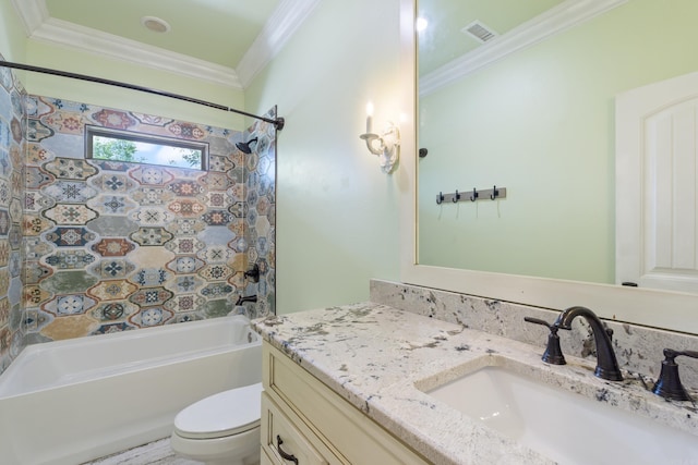 13518 Pikes Peak Pl, Rogers, AR 72756 - full bath featuring vanity, shower / washtub combination, and ornamental molding