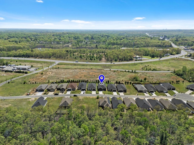 7213 Stonehenge Dr, Sherwood, AR 72120 - aerial view of property and surrounding area featuring a forest