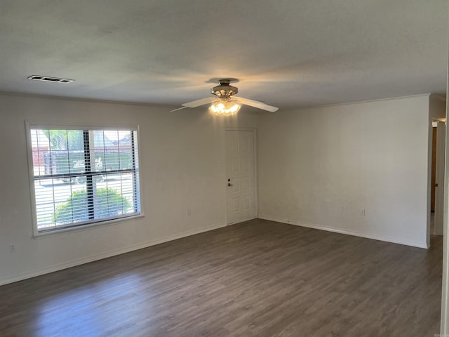 11 Laura Ln, Conway, AR 72034 - unfurnished room featuring a ceiling fan and dark wood-style floors