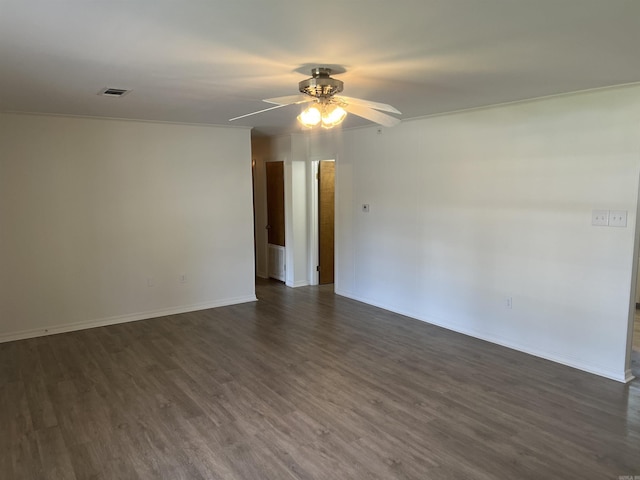 11 Laura Ln, Conway, AR 72034 - spare room with ceiling fan and dark wood finished floors