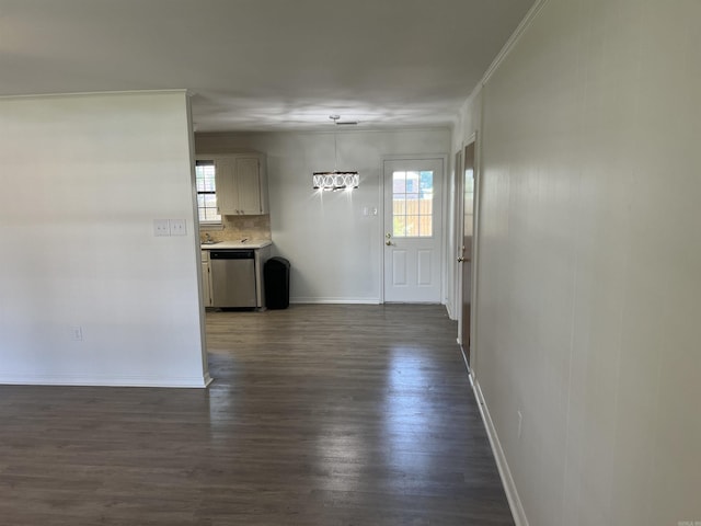 11 Laura Ln, Conway, AR 72034 - interior space featuring dark wood-type flooring and ornamental molding