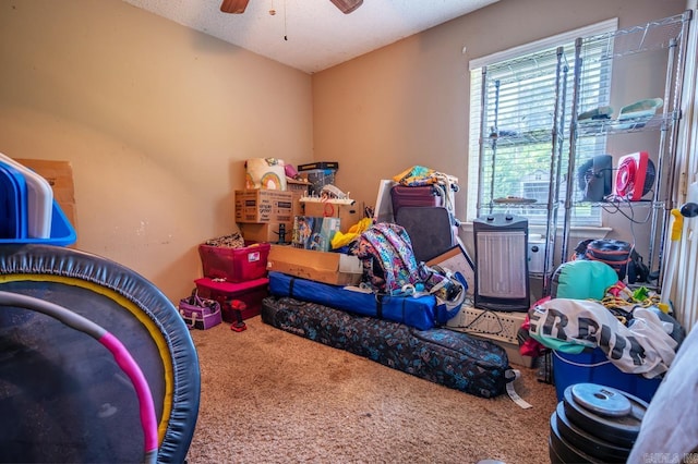 15 Glade Rd, Sherwood, AR 72076 - rec room featuring carpet and ceiling fan
