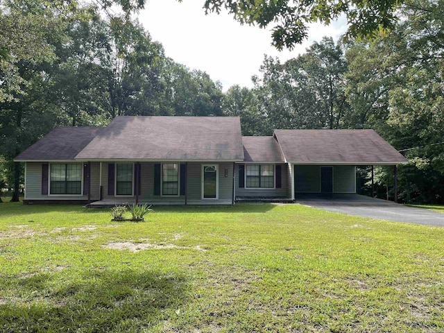 214 Chick Ln, Little Rock, AR 72206 - single story home with a carport, asphalt driveway, and a front lawn