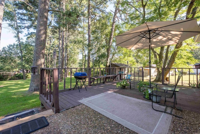 4203 Glenda Ln, Benton, AR 72019 - view of home's community featuring a deck and a yard