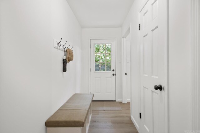2616 Old Forge Dr, Little Rock, AR 72227 - entryway featuring light wood-style floors and baseboards