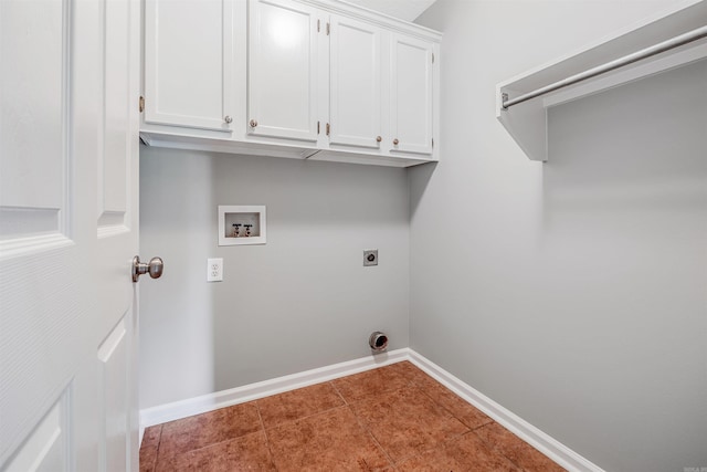 1465 Pyramid Dr, Conway, AR 72034 - washroom featuring electric dryer hookup, washer hookup, cabinet space, and tile patterned floors