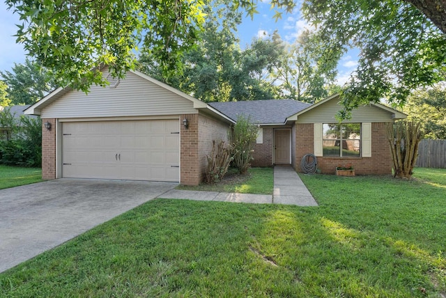 1410 Pyramid Dr, Conway, AR 72032 - ranch-style home featuring brick siding, a garage, driveway, and roof with shingles