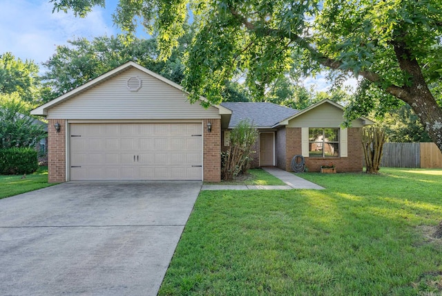 1410 Pyramid Dr, Conway, AR 72032 - single story home featuring brick siding, concrete driveway, a garage, and a shingled roof