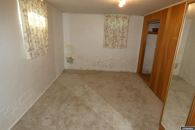 spare room with light carpet