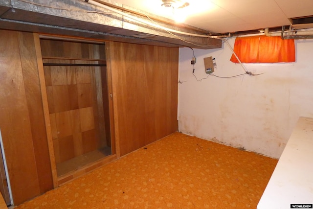 view of basement