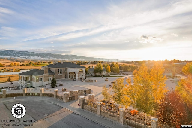 exterior space with a mountain view