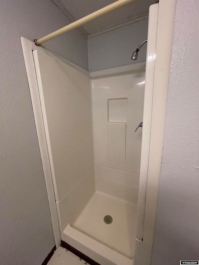 bathroom featuring a shower