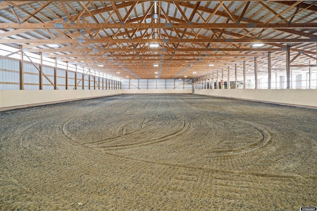 view of horse barn