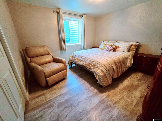 bedroom featuring light hardwood / wood-style flooring