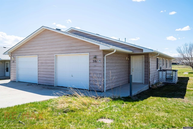 view of home's exterior featuring a yard