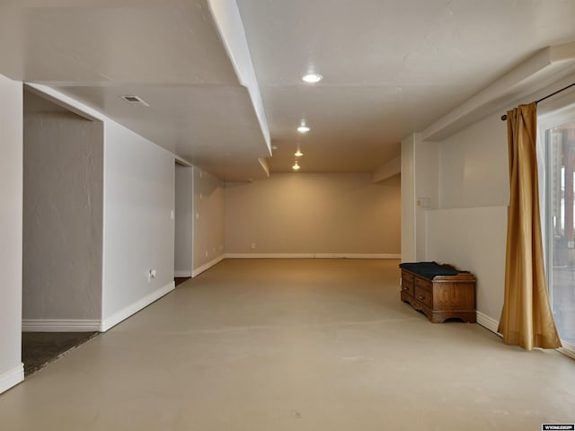 view of basement