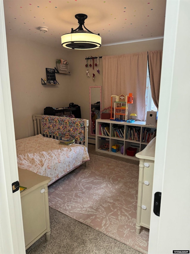 bedroom with carpet floors