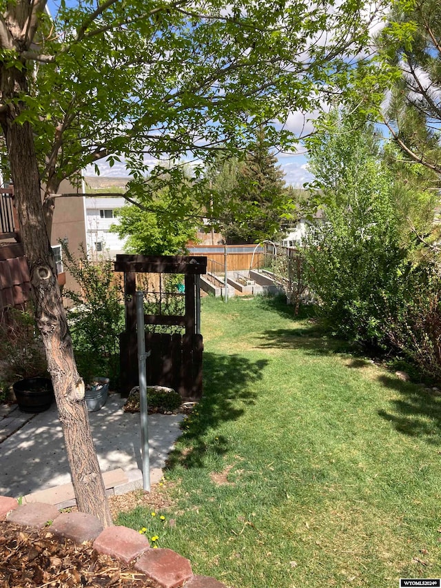 view of yard with a patio