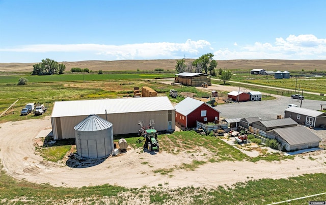 bird's eye view featuring a rural view