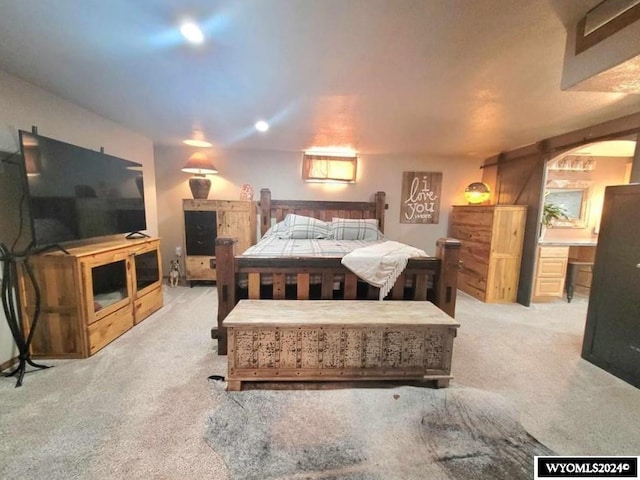 view of carpeted bedroom