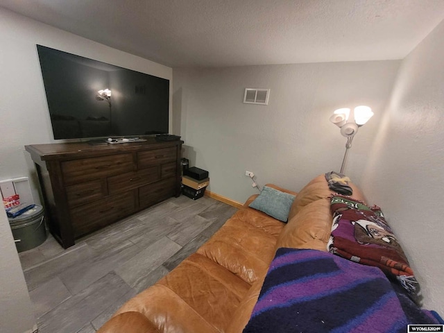 living room with light wood-type flooring