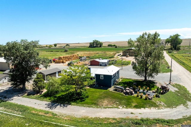 aerial view featuring a rural view