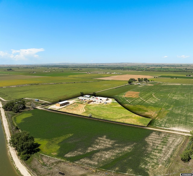 aerial view featuring a rural view