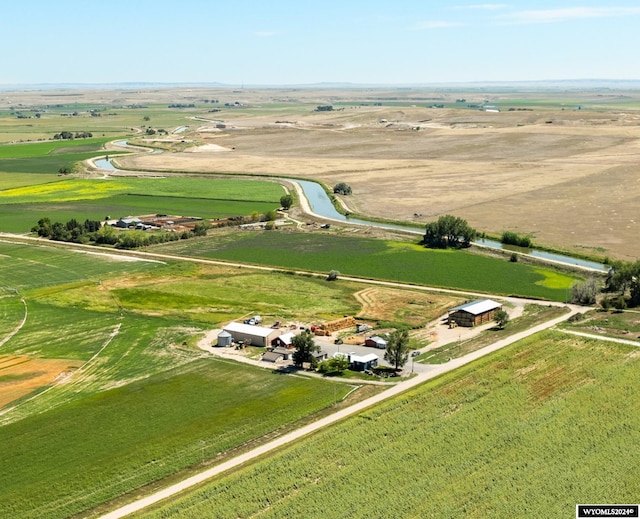 aerial view featuring a rural view