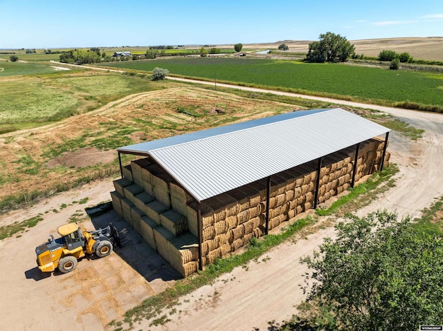 bird's eye view with a rural view