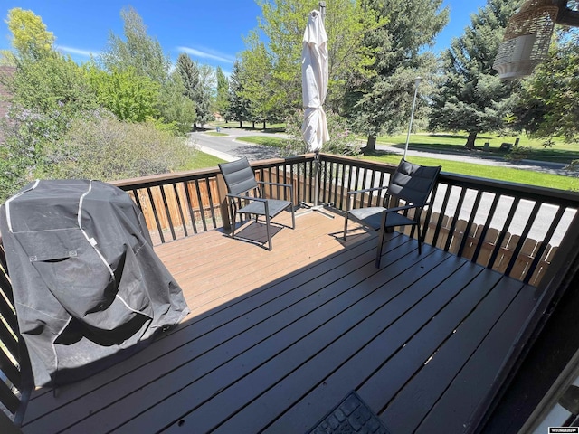 view of wooden deck