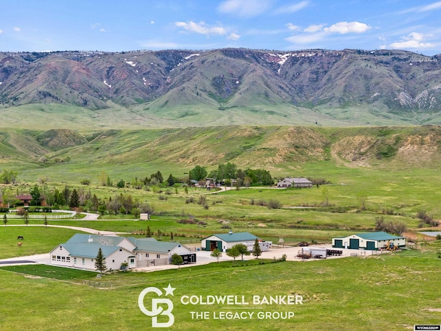 property view of mountains with a rural view