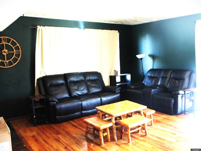 living room featuring hardwood / wood-style floors