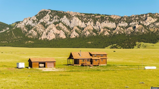 view of mountain feature featuring a rural view