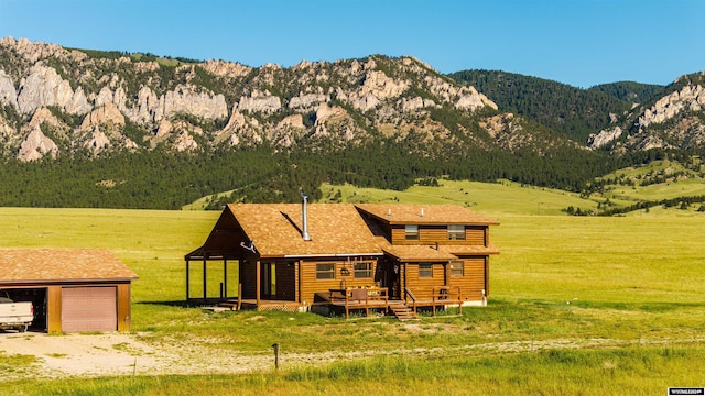 property view of mountains with a rural view