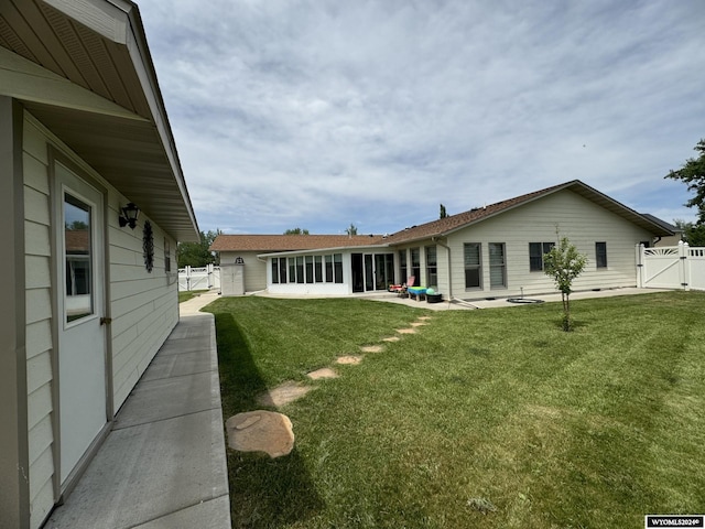 view of yard with a patio