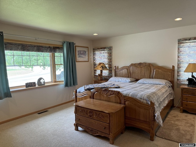 view of carpeted bedroom