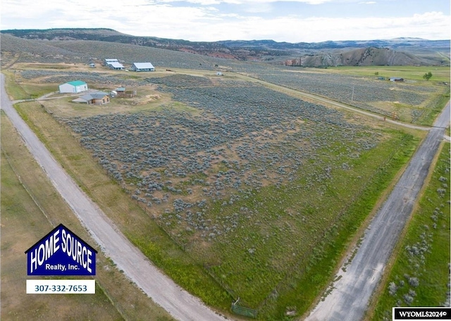 bird's eye view with a rural view