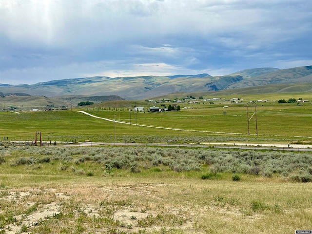 property view of mountains with a rural view