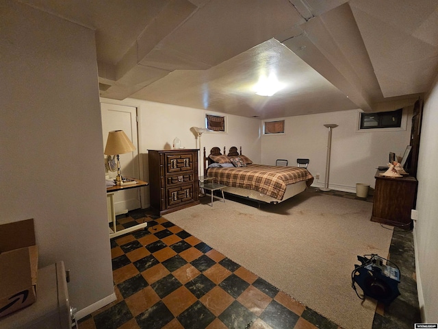 view of carpeted bedroom