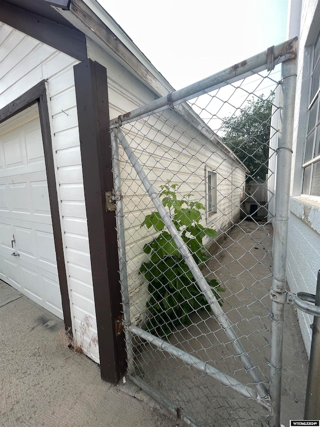 view of home's exterior with a garage