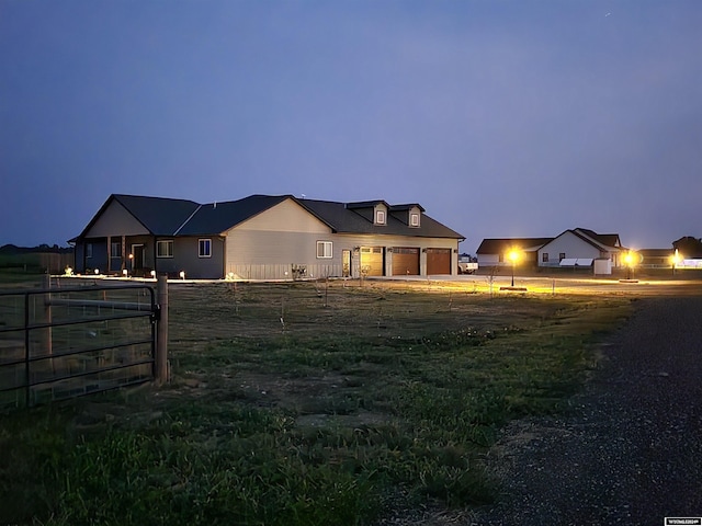 view of front of property with fence