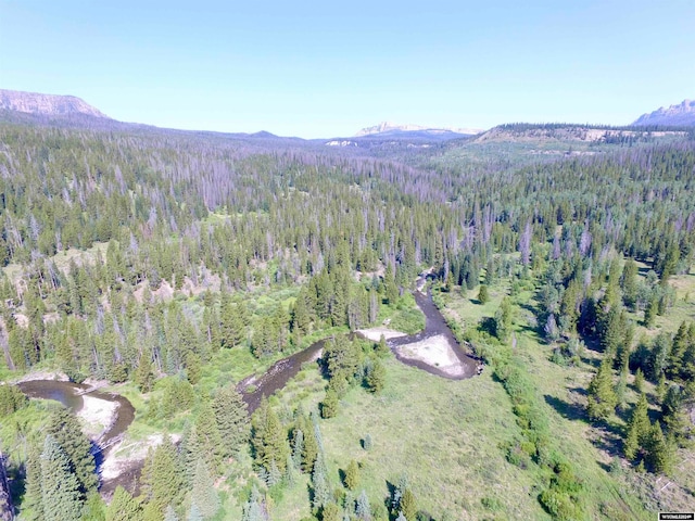 bird's eye view featuring a mountain view