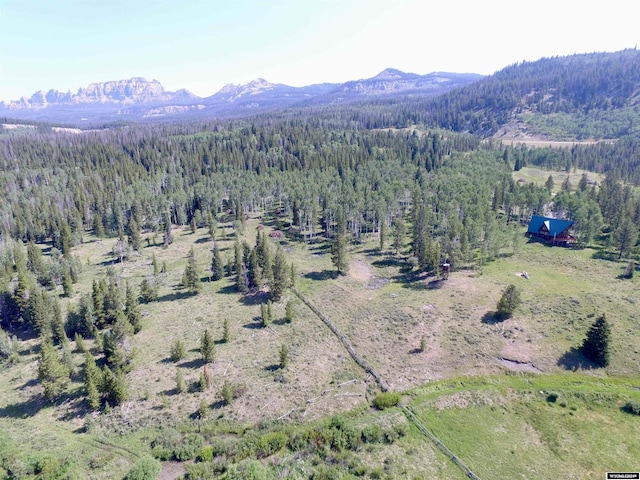 aerial view featuring a mountain view