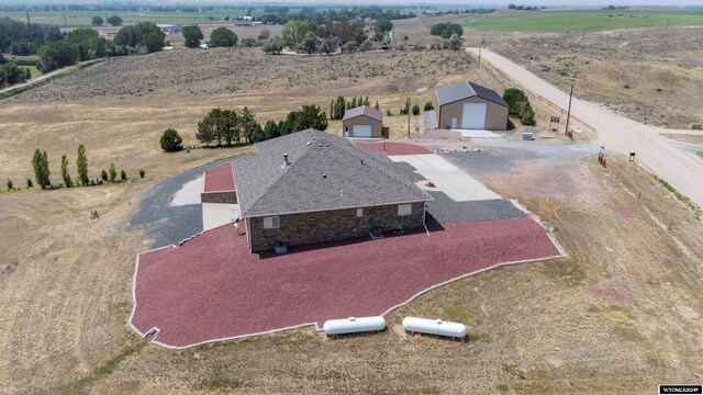 bird's eye view featuring a rural view