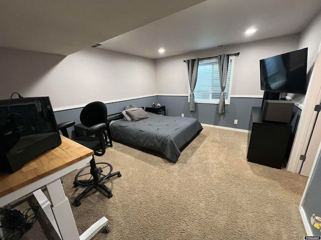 view of carpeted bedroom