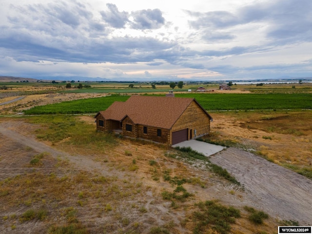 drone / aerial view featuring a rural view