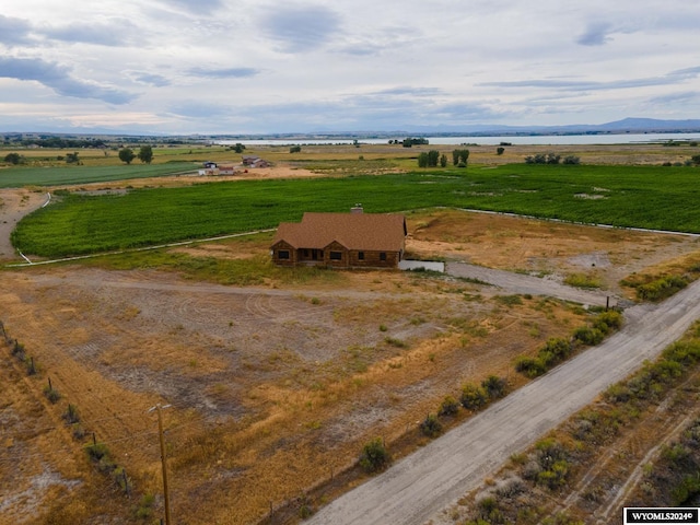 bird's eye view with a rural view