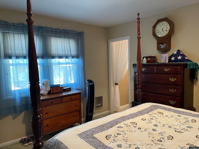 bedroom featuring carpet